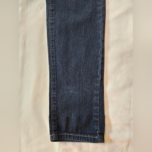 Red Blue Denim Womens Dark Blue 5 Pocket Long Mid Rise Skinny Jeans Size 7/8 - Picture 5 of 11
